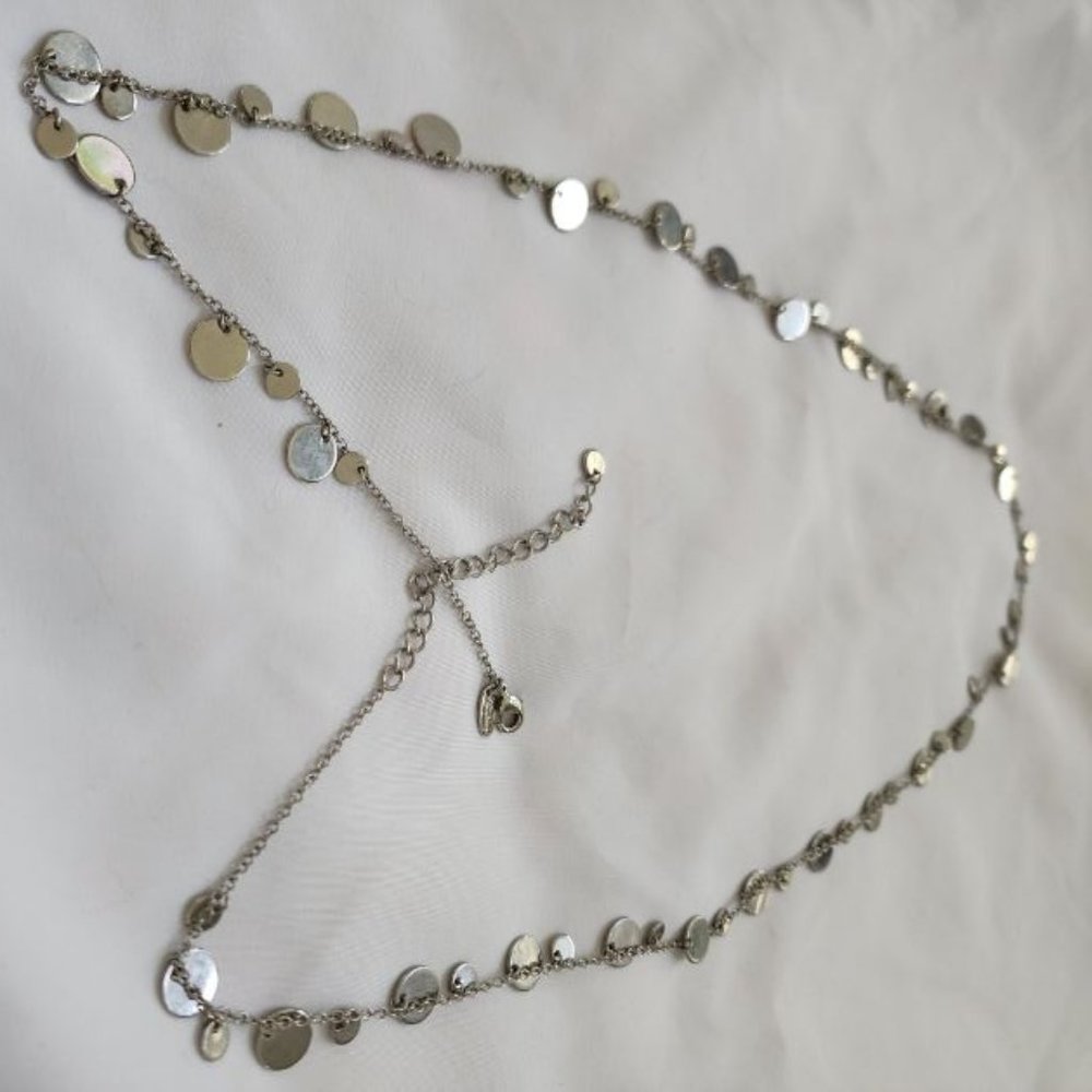 LIA SOPHIA SILVER MINI-DISC NECKLACE